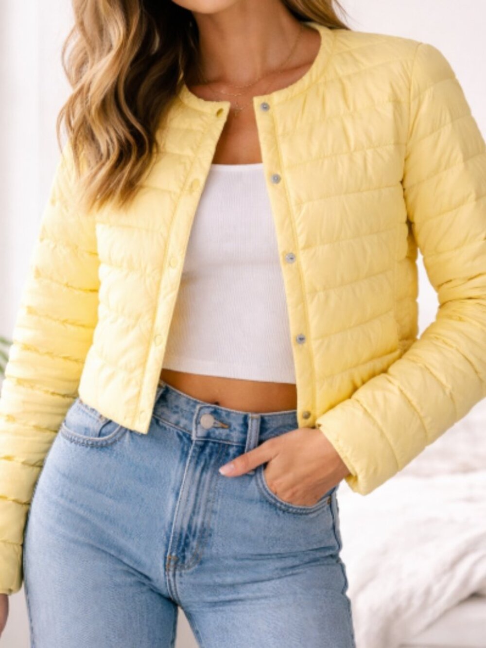 Oodji • yellow puffer jacket